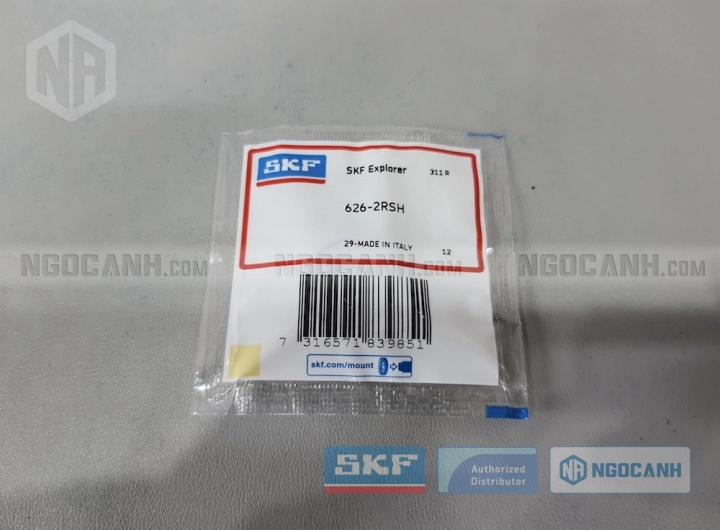 Vòng bi SKF 626-2RSH chính hãng phân phối bởi SKF Ngọc Anh - Đại lý ủy quyền SKF Vòng bi SKF 626-2RSH chính hãng phân phối bởi SKF Ngọc Anh - Đại lý ủy quyền SKF