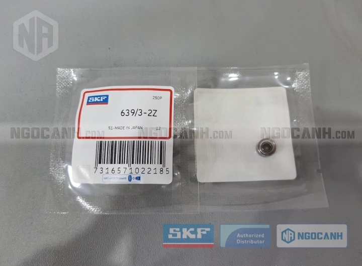 Vòng bi SKF 639/3-2Z chính hãng phân phối bởi SKF Ngọc Anh - Đại lý ủy quyền SKF Vòng bi SKF 639/3-2Z chính hãng phân phối bởi SKF Ngọc Anh - Đại lý ủy quyền SKF