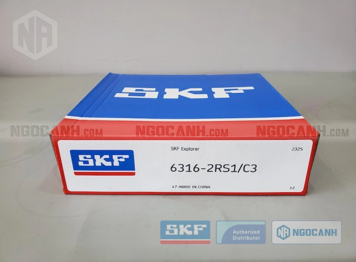 Vòng bi SKF 6316-2RS1/C3 chính hãng phân phối bởi SKF Ngọc Anh - Đại lý ủy quyền SKF Vòng bi SKF 6316-2RS1/C3 chính hãng phân phối bởi SKF Ngọc Anh - Đại lý ủy quyền SKF
