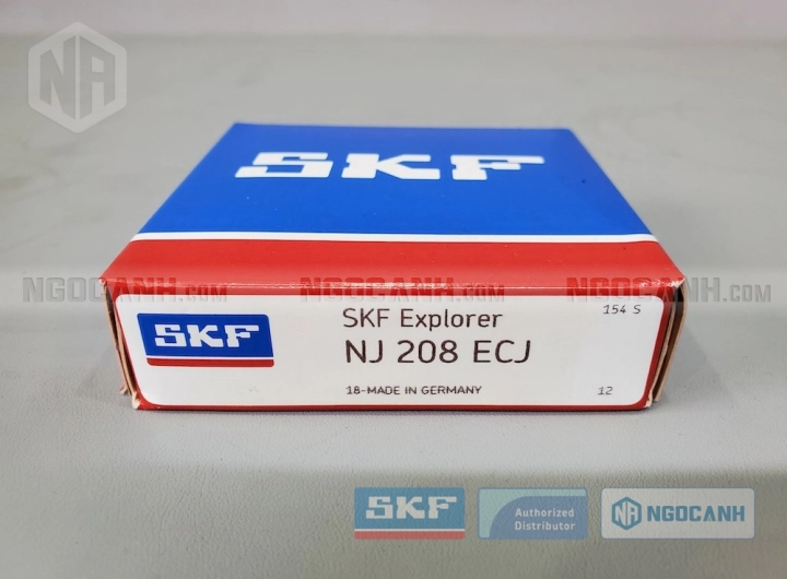 Vòng bi SKF NJ 208 ECJ chính hãng phân phối bởi SKF Ngọc Anh - Đại lý ủy quyền SKF