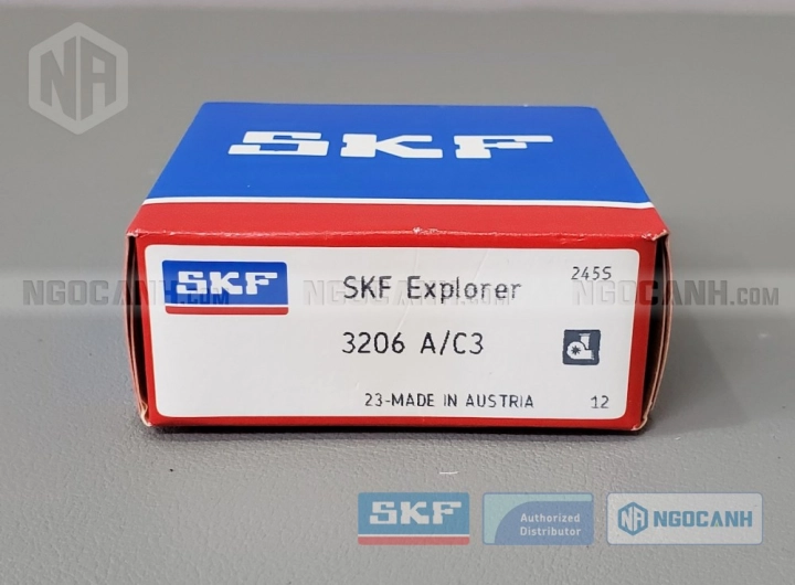 Vòng bi SKF 3206 A/C3 chính hãng phân phối bởi SKF Ngọc Anh - Đại lý ủy quyền SKF