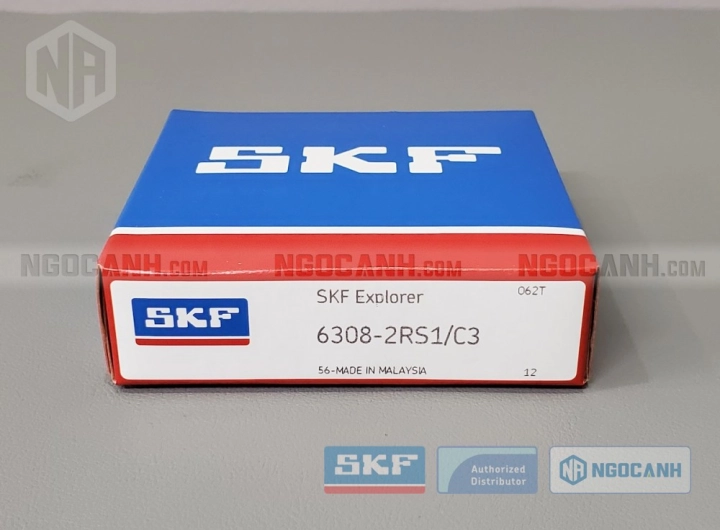 Vòng bi SKF 6308-2RS1/C3 chính hãng phân phối bởi SKF Ngọc Anh - Đại lý ủy quyền SKF