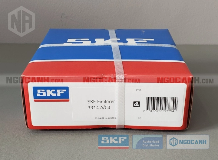 Vòng bi SKF 3314 A/C3 chính hãng phân phối bởi SKF Ngọc Anh - Đại lý ủy quyền SKF