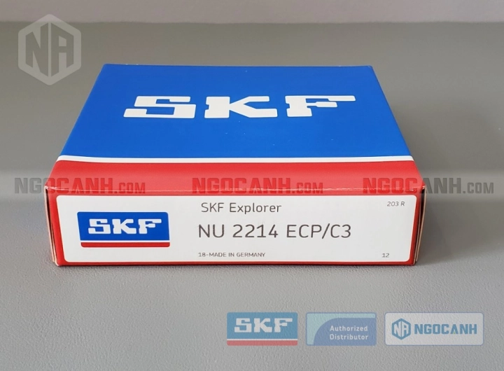 Vòng bi SKF NU 2214 ECP/C3 chính hãng phân phối bởi SKF Ngọc Anh - Đại lý ủy quyền SKF Vòng bi SKF NU 2214 ECP/C3 chính hãng phân phối bởi SKF Ngọc Anh - Đại lý ủy quyền SKF