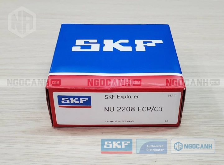 Vòng bi SKF NU 2208 ECP/C3 chính hãng phân phối bởi SKF Ngọc Anh - Đại lý ủy quyền SKF