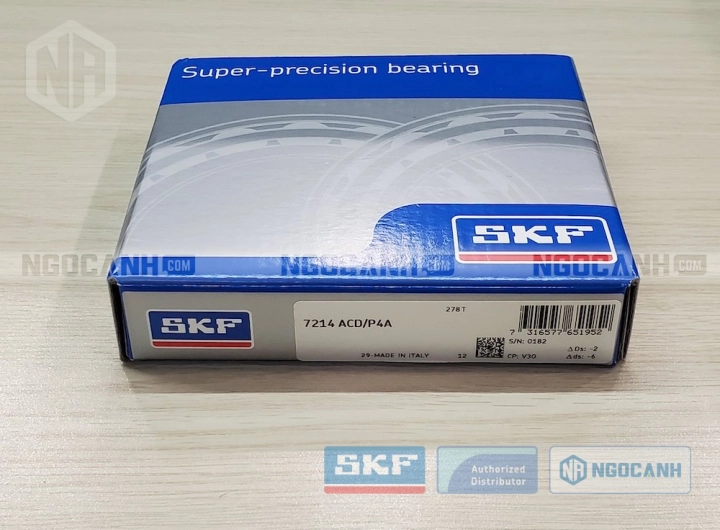 Vòng bi SKF 7214 ACD/P4A chính hãng phân phối bởi SKF Ngọc Anh - Đại lý ủy quyền SKF