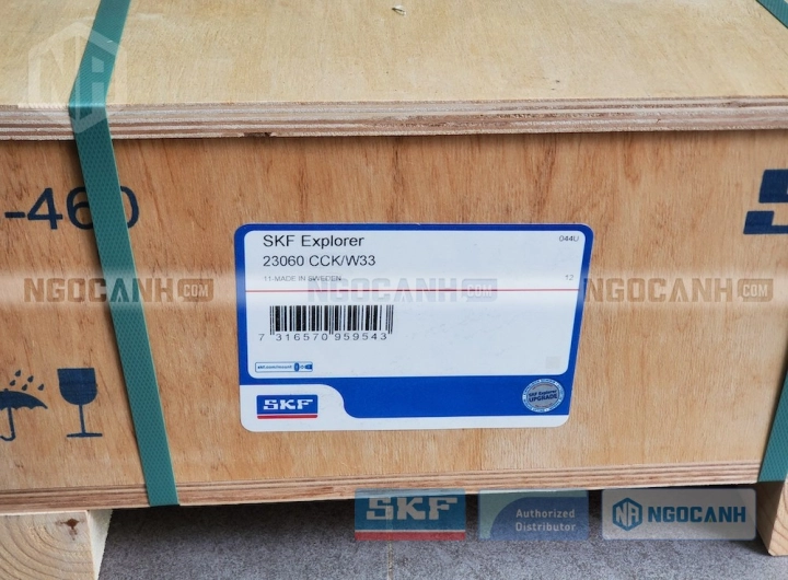 Vòng bi SKF 23060 CCK/W33 chính hãng phân phối bởi SKF Ngọc Anh - Đại lý ủy quyền SKF Vòng bi SKF 23060 CCK/W33 chính hãng phân phối bởi SKF Ngọc Anh - Đại lý ủy quyền SKF