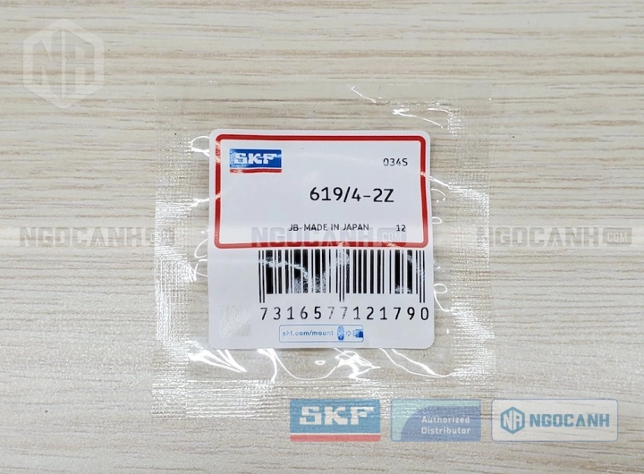 Vòng bi SKF 619/4-2Z chính hãng phân phối bởi SKF Ngọc Anh - Đại lý ủy quyền SKF Vòng bi SKF 619/4-2Z chính hãng phân phối bởi SKF Ngọc Anh - Đại lý ủy quyền SKF