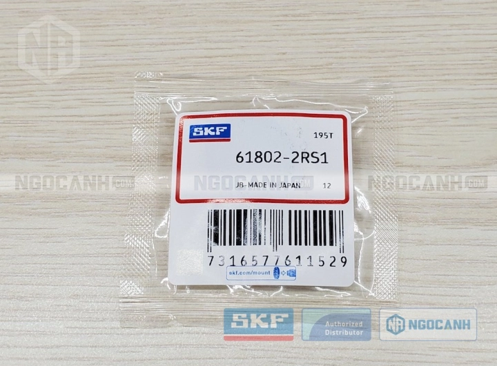 Vòng bi SKF 61802-2RS1 chính hãng phân phối bởi SKF Ngọc Anh - Đại lý ủy quyền SKF Vòng bi SKF 61802-2RS1 chính hãng phân phối bởi SKF Ngọc Anh - Đại lý ủy quyền SKF