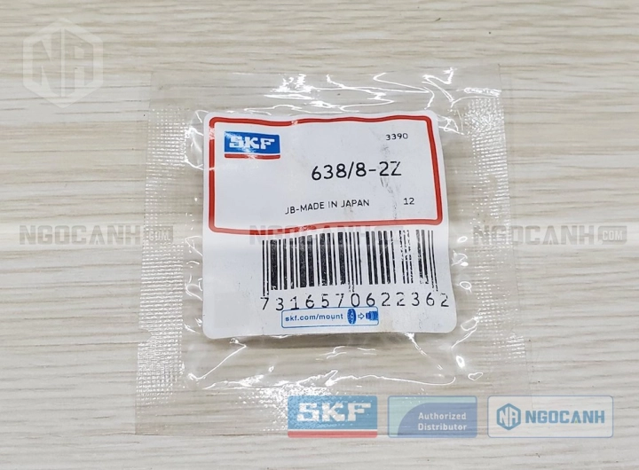 Vòng bi SKF 638/8-2Z chính hãng phân phối bởi SKF Ngọc Anh - Đại lý ủy quyền SKF Vòng bi SKF 638/8-2Z chính hãng phân phối bởi SKF Ngọc Anh - Đại lý ủy quyền SKF