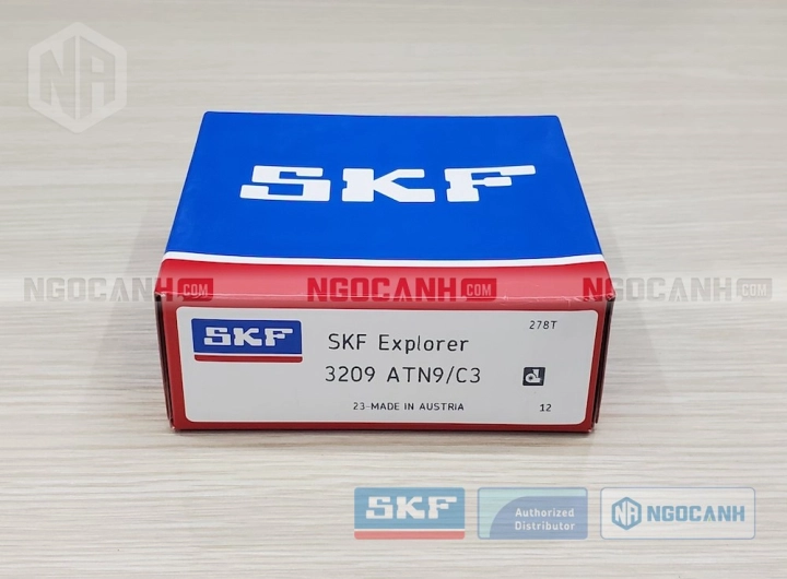 Vòng bi SKF 3209 ATN9/C3 chính hãng phân phối bởi SKF Ngọc Anh - Đại lý ủy quyền SKF
