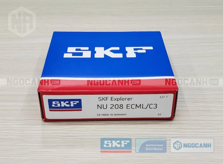 Vòng bi SKF NU 208 ECML/C3 chính hãng phân phối bởi SKF Ngọc Anh - Đại lý ủy quyền SKF