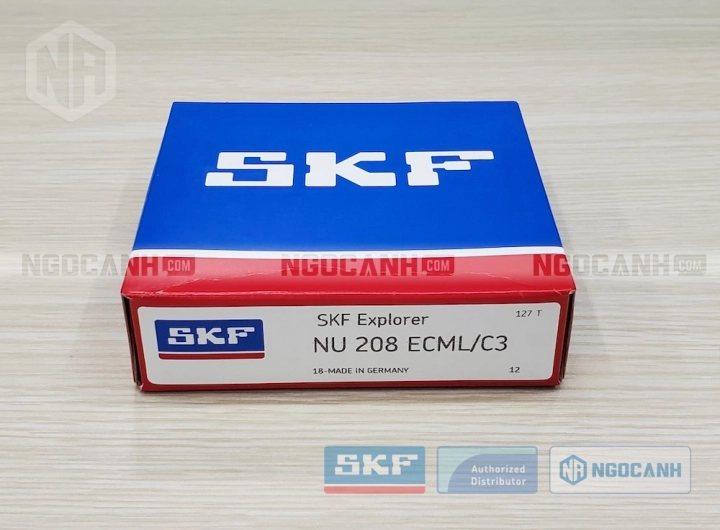 Vòng bi SKF NU 208 ECML/C3 chính hãng phân phối bởi SKF Ngọc Anh - Đại lý ủy quyền SKF Vòng bi SKF NU 208 ECML/C3 chính hãng phân phối bởi SKF Ngọc Anh - Đại lý ủy quyền SKF