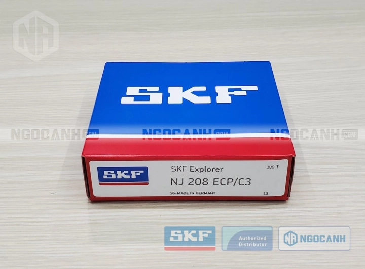 Vòng bi SKF NJ 208 ECP/C3 chính hãng phân phối bởi SKF Ngọc Anh - Đại lý ủy quyền SKF