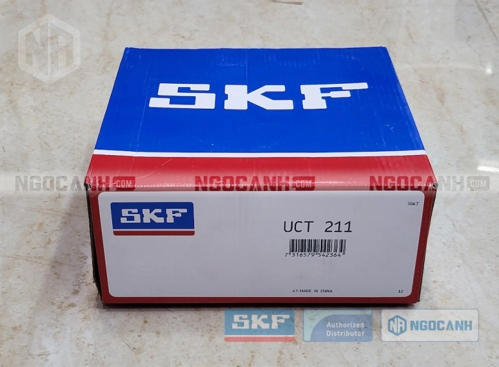 Gối đỡ SKF UCT 211 chính hãng phân phối bởi SKF Ngọc Anh - Đại lý ủy quyền SKF