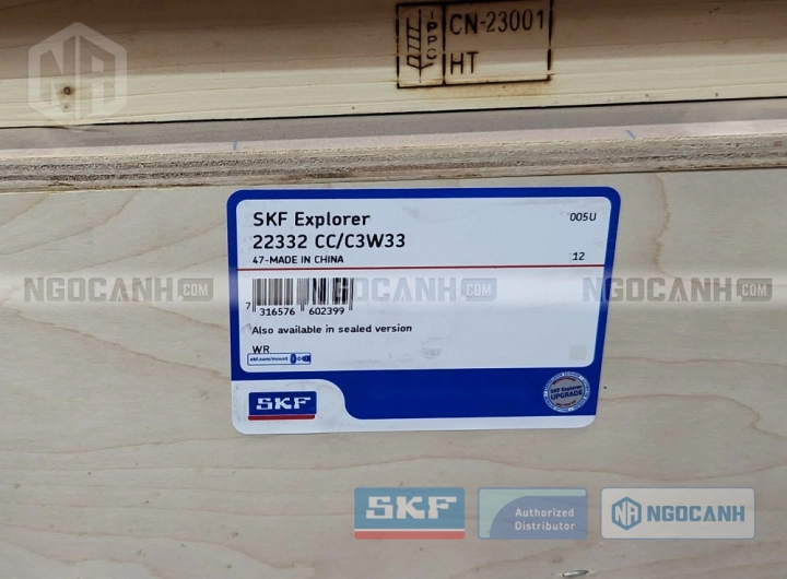 Vòng bi SKF 22332 CC/C3W33 chính hãng phân phối bởi SKF Ngọc Anh - Đại lý ủy quyền SKF