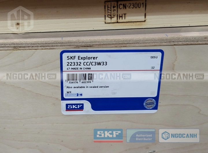 Vòng bi SKF 22332 CC/C3W33 chính hãng phân phối bởi SKF Ngọc Anh - Đại lý ủy quyền SKF Vòng bi SKF 22332 CC/C3W33 chính hãng phân phối bởi SKF Ngọc Anh - Đại lý ủy quyền SKF