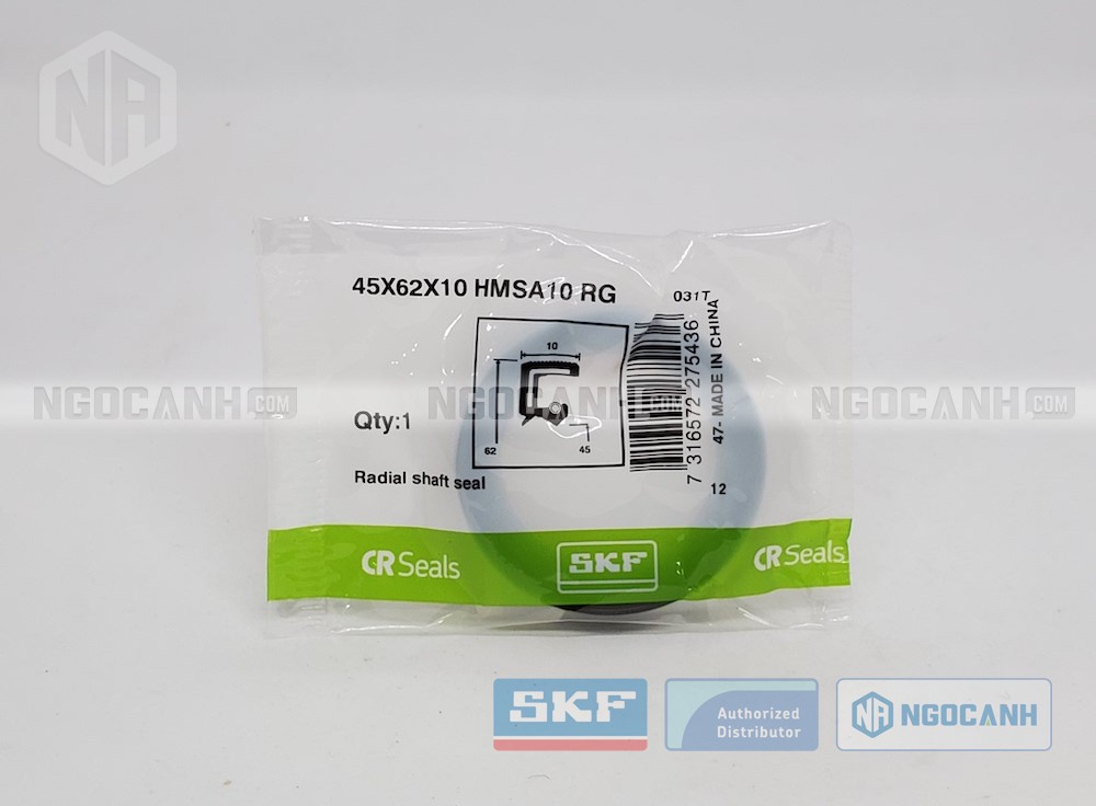 SKF Radial-Wellendichtring 45x62x10 HMSA10 RG – Mit Schutzlippe Für Getriebe
