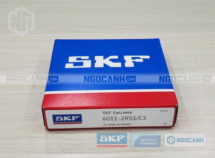 Vòng bi SKF 6011-2RS1/C3 chính hãng phân phối bởi SKF Ngọc Anh - Đại lý ủy quyền SKF