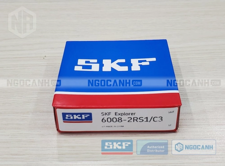 Vòng bi SKF 6008-2RS1/C3 chính hãng phân phối bởi SKF Ngọc Anh - Đại lý ủy quyền SKF