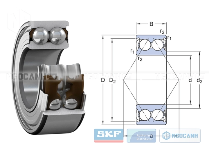 Vòng bi SKF 3304 A-2ZTN9/MT33 chính hãng phân phối bởi SKF Ngọc Anh - Đại lý ủy quyền SKF Vòng bi SKF 3304 A-2ZTN9/MT33 chính hãng phân phối bởi SKF Ngọc Anh - Đại lý ủy quyền SKF