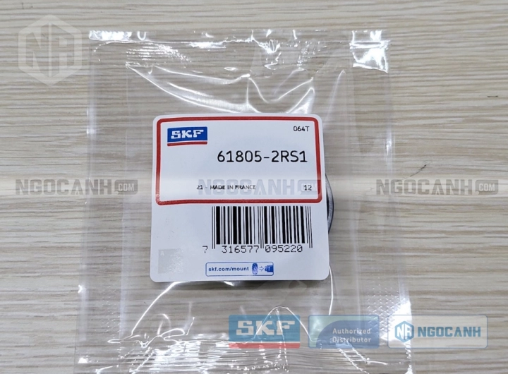 Vòng bi SKF 61805-2RS1 chính hãng phân phối bởi SKF Ngọc Anh - Đại lý ủy quyền SKF Vòng bi SKF 61805-2RS1 chính hãng phân phối bởi SKF Ngọc Anh - Đại lý ủy quyền SKF