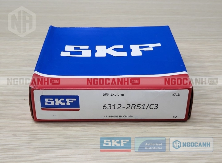 Vòng bi SKF 6312-2RS1/C3 chính hãng phân phối bởi SKF Ngọc Anh - Đại lý ủy quyền SKF