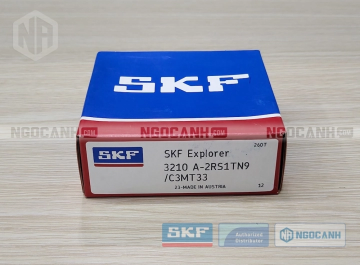 Vòng bi SKF 3210 A-2RS1TN9/C3MT33 chính hãng phân phối bởi SKF Ngọc Anh - Đại lý ủy quyền SKF Vòng bi SKF 3210 A-2RS1TN9/C3MT33 chính hãng phân phối bởi SKF Ngọc Anh - Đại lý ủy quyền SKF
