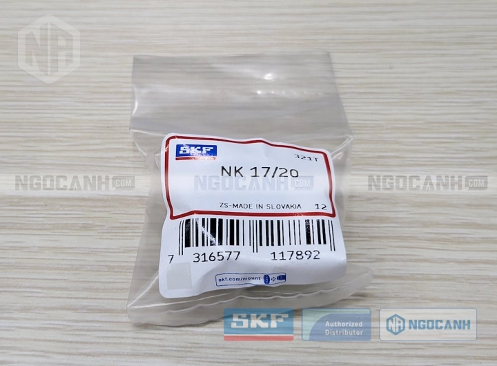 Vòng bi SKF NK 17/20 chính hãng phân phối bởi SKF Ngọc Anh - Đại lý ủy quyền SKF Vòng bi SKF NK 17/20 chính hãng phân phối bởi SKF Ngọc Anh - Đại lý ủy quyền SKF